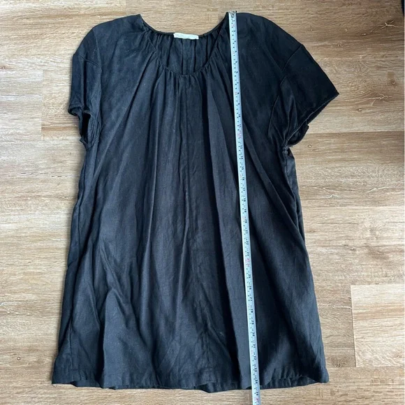 100% LINEN BOXY MINI DRESS - Picture 5 of 6